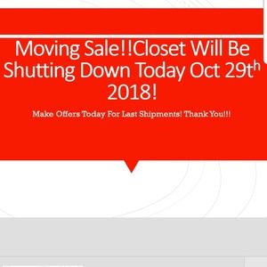 My Closet Will Be Closing.  Please Make Any Offers